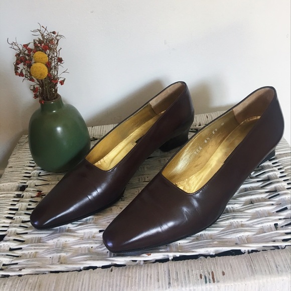 Vintage Escada block heels with square toe - Picture 1 of 4